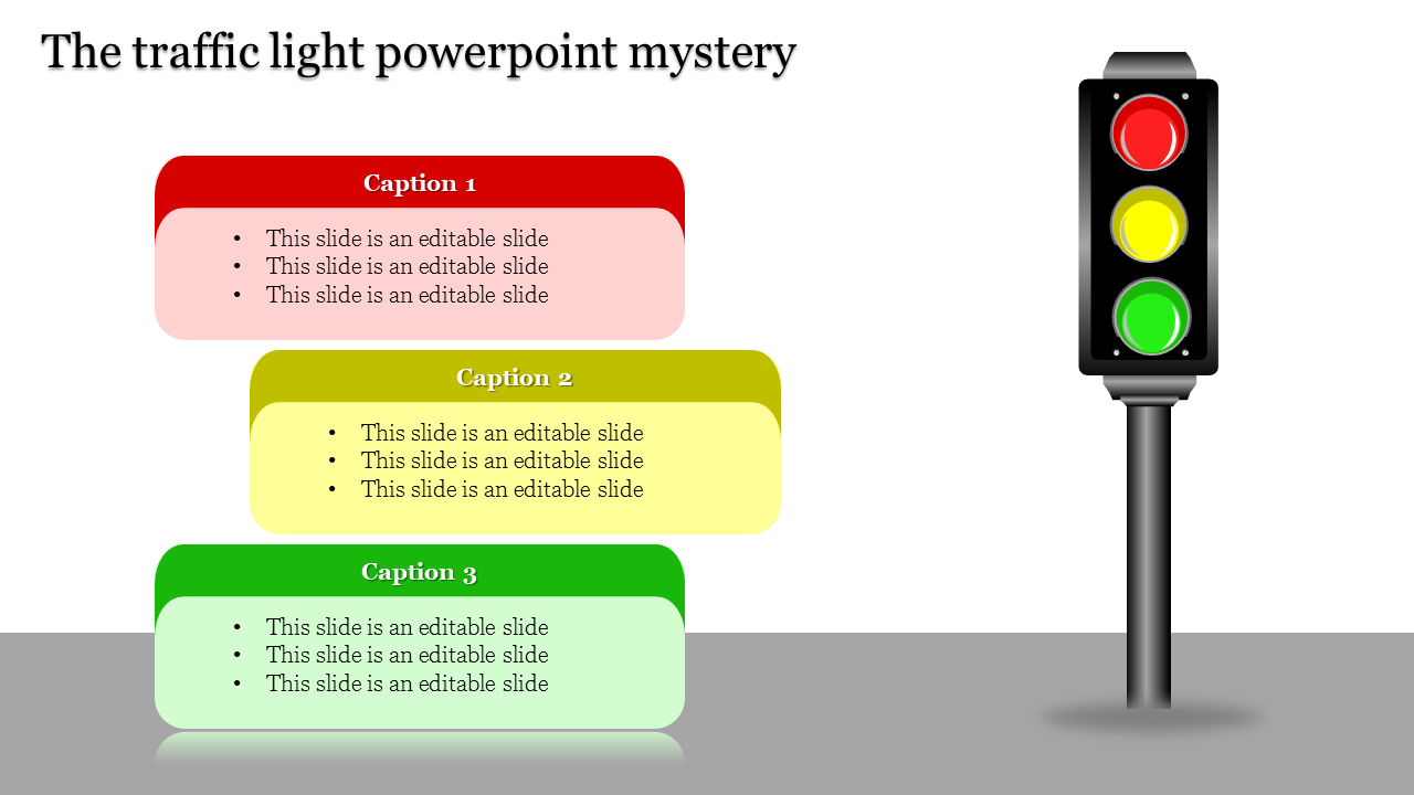 Affordable Traffic Light PowerPoint Template Presentation